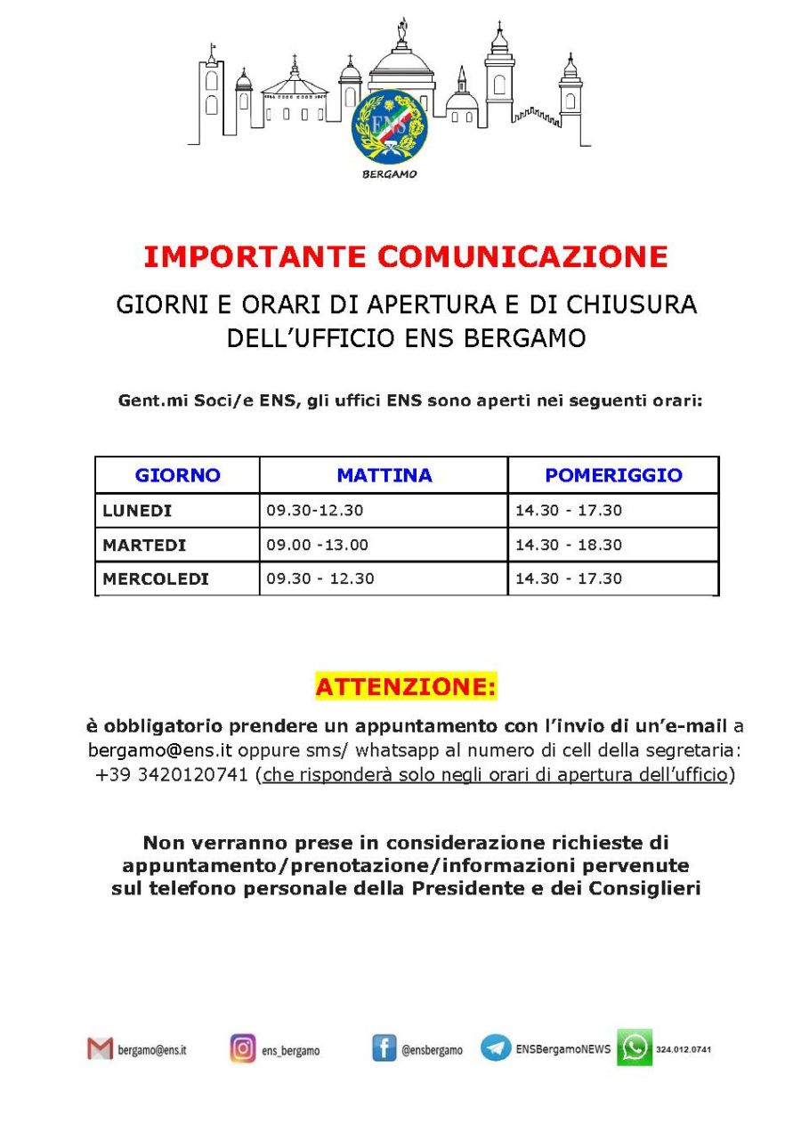 comunicazioni ufficio ens